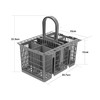 Dishwasher cutlery basket compatible with Hotpoint, Indesit, Whirlpool, Gray [Energy