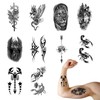 Temporäre Tattoos,Wasserfest Fake Tattoos zum Aufkleben,10 verschiedene Motive, die auf