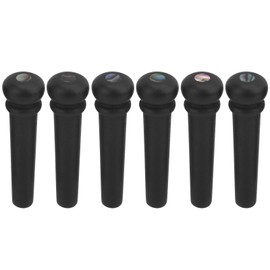 6pcs Ebony Acoustic Guitar Pins Pegs Guitar Parts Replacement Tool Accessory Decoration Black
