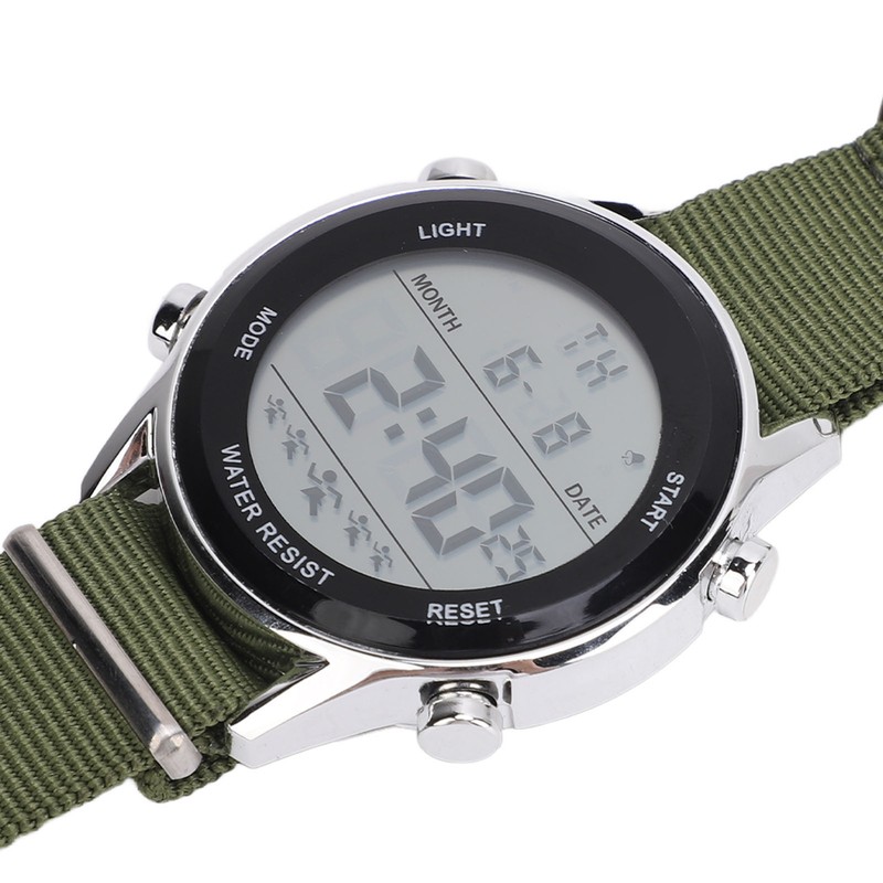 Mens Digital Sports Waterproof Watch Dual Time Zone Stopwatch Calendar