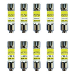 10-Pack LP-CC-15 LP-CC-15A 15A 600Vac Class CC Time Delay Fuse Compatible With BUSSMANN Low-Peak Fuse