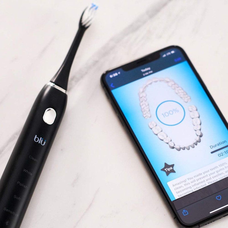 Blu Smart Electric Toothbrush, Sonic Power Toothbrush with Interactive Live
