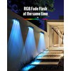 FabStyl Solar Fence Lights, 4 Pack Outdoor Fence Light Solar
