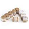 Naler Burlap Ribbon Roll with White Lace Trims Tape for