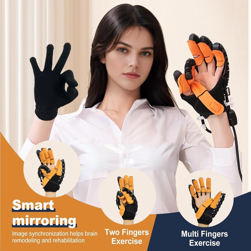 Rehabilitation Robot Gloves, Finger Exerciser for Stroke Recovery Hand Glove
