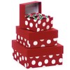 NW Red With White Polka Dots Small Nested Boxes -