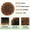 quesdom Afro Puff Ponytail Extension Synthetic Ombre Auburn 80 Grams
