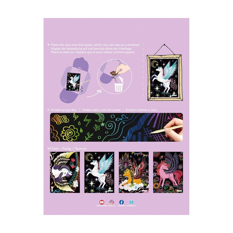 Avenir Scratch 4 Magic Pegasuses, 4pcs