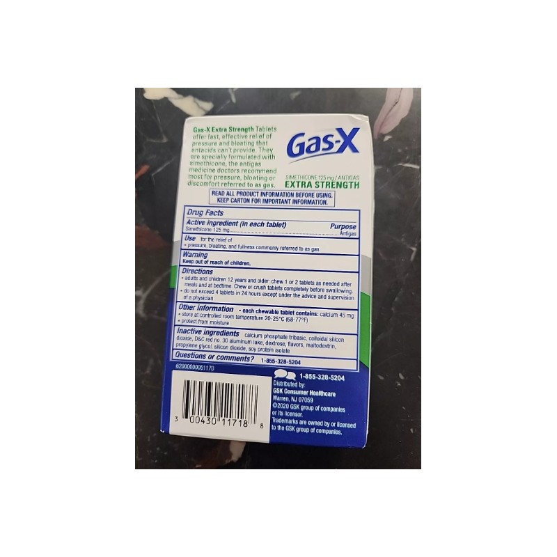 Gas-X Chewable Tablets Extra Strength Cherry Creme 125 MG 18