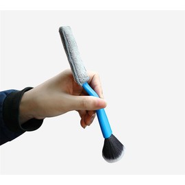 Lulans Car Interior Cleaning Brush, Soft, Scratch-Free Car Trim Brush, Flexible Car Wash Brush, Easily Reach Vent Crevices, Compact, Easy-to-Hold Car Dusting Brush (A-2 Blue)