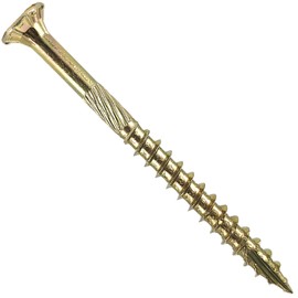 Jake Sales #10 X 2-1/2" Gold Star Wood Screw Torx/Star Drive Flat Head (1 Pound - 77 Approx. Screw Count) - Multipurpose Torx/Star Drive Wood Screws