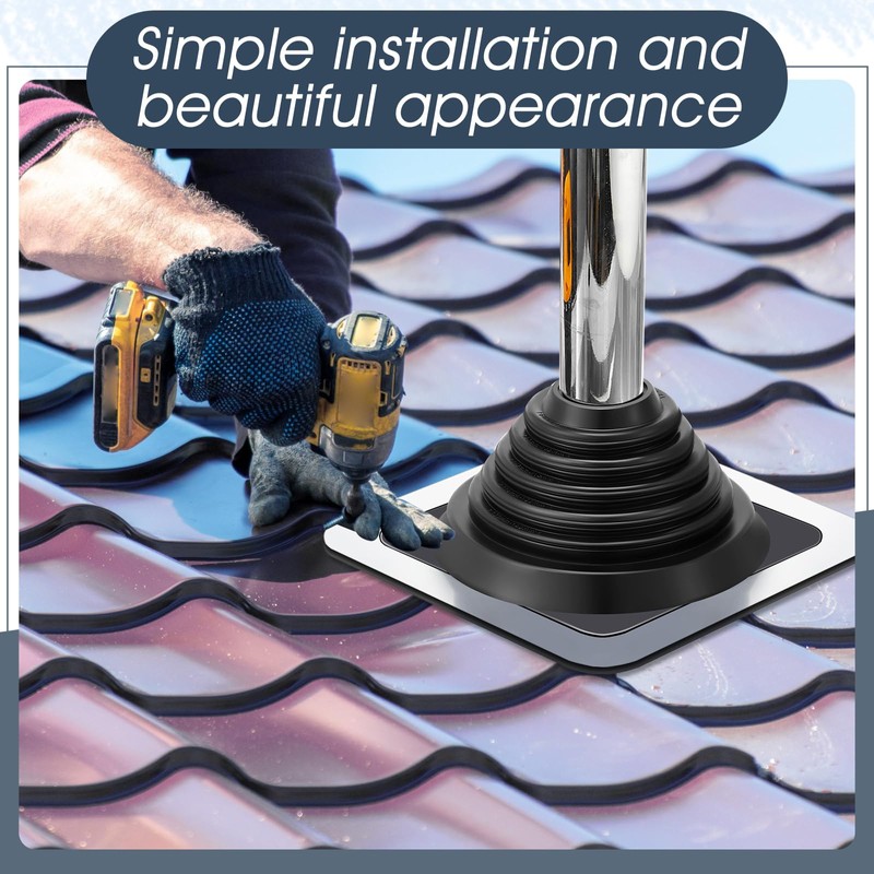 Yaocom Metal roof Vent Boot Chimney Flashing roof Jack Pipe