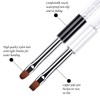 Ycyan 2Pcs Oval & Flat UV Builder Gel Nail Brush