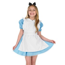 Fun Shack Alice Costume Girls, Alice Dress, Alice Blue Girl Dress, Alice Blue Dress Kids With Headband And White Apron, S