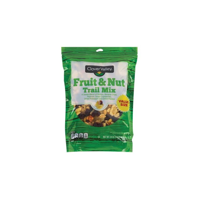 Clover Valley Fruit & Nut Trail Mix in Re-sealable Bag