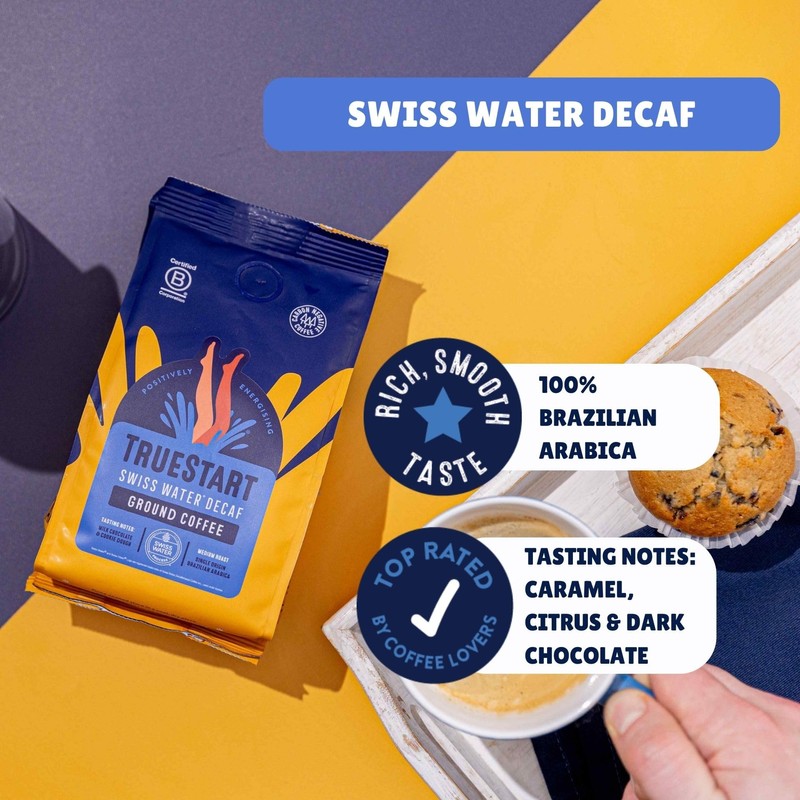 TrueStart Ground Coffee 200g, Swiss Water Decaf - Ground Coffee