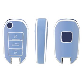 OFFCURVE Car Key Case - Key Fob Cover & Protector, 3-Button, Compatible with Peugeot & Citroen Models