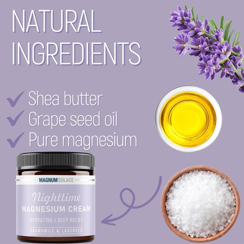 Nighttime Magnesium Cream for Women & Men - Lightly Scented