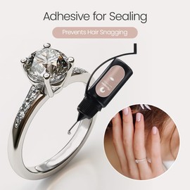 Meowoo 2Pcs Ring Size Adjuster Glue for Loose Ring, Ring Guard Tightener Adhesive UV, Fit Any Ring Sizers for Loose Rings Women/Men, Easy Application Removal Ring Resize(Only Glue 10ml, No UV Lamp)