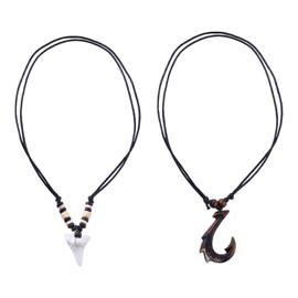 TVSVKWE 2 Pieces Wood Bead Necklaces, Retro Personality Necklaces, Fashion Jewelry, Clothing Accessories, Creative Gifts.