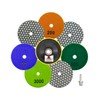 QUEFORET Diamond Polishing Pads Set 9pcs - 7pcs 100mm Dry
