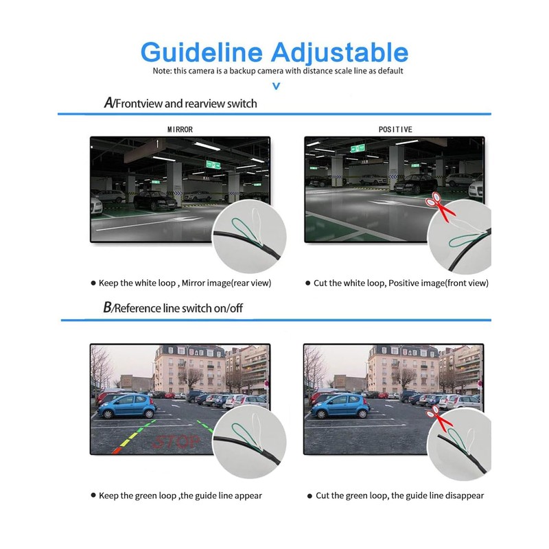 NOAUKA Waterproof IP69 Night Vision 170 Degree Car Rear View/Reversing/Reverse