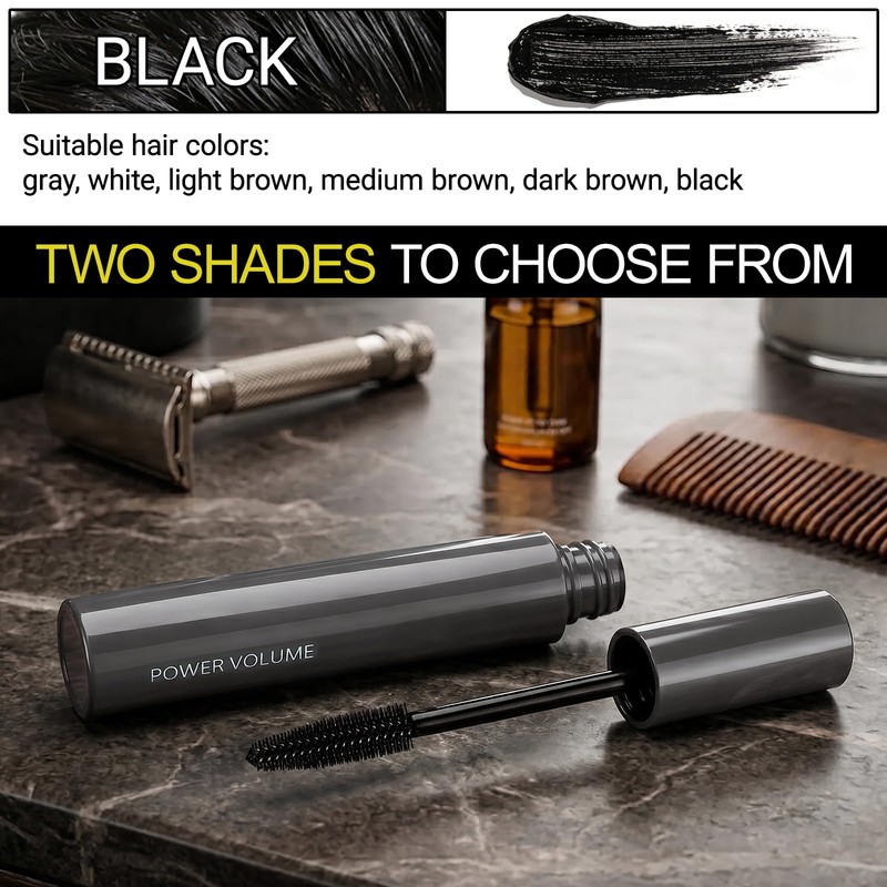1 Day Temporary Beard Dye for Men, Black Beard, 2