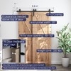SMARTSTANDARD 5 Feet Bypass Sliding Barn Door Hardware Kit -