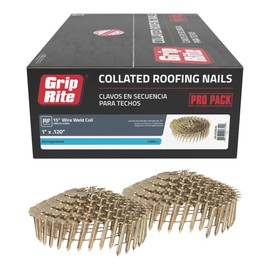 Grip Rite GRCR2DGAL 1" by 15° Galvanized Coil Roofing Nail (7, 200per Box)