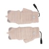 USB Heated Gloves Mitten Men Women Winter Knitted Fingerless Hand
