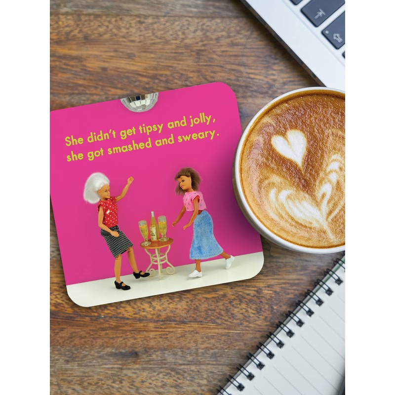 Bold & Bright - Funny 'Tipsy and Jolly' Coaster -