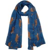 GFM Fox Foxes Animal Scarf FXM-01-TNL Teal 42, FXM-01-TNL Teal
