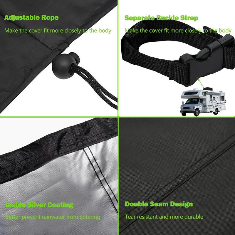 RV Air Conditioner Cover, 600D Waterproof Outside Camper Travel Trailer