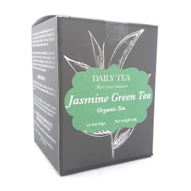 Daily Tea Organic Jasmine Green Tea 20 tea bags, net weight 40g