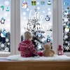 Large Size Hello Winter Window Clings for Christmas Snowflake Decoration