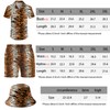 ifamawlea Men's 2 Piece Tracksuit Hawaiian Shirt Shorts Button Down