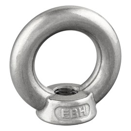 Ring Nut Similar to DIN 582, Cast and Polished, Stainless Steel A2/V2A, Eye Nut (M16, Pack of 1)