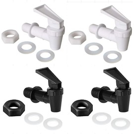 Replacement Cooler Faucet, 4Pcs Reusable Spigot, Spout for Water Dispenser, Plastic Water Beverage Tap, Lever Pour Dispenser Valve for Home, Office, Outdoor, Countertop, Bucket, Pitcher, Bottle Jug
