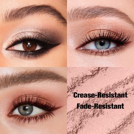 UCANBE 12 Color Eyeshadow Makeup Palette, Naked Nude Eye Shadow, Neutral Matte Shimmer Make Up Pallet with Double-ended Brush Set Kit, Highly Pigmented Long Lasting Waterproof (04)