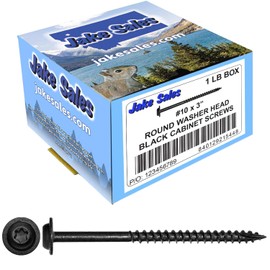 #10 x 3 Round Washer Head - Torx Drive Wood Screws. Multipurpose Cabinet, Furniture, Siding and Trim and General Construction - 1 Pound ~61 Screws