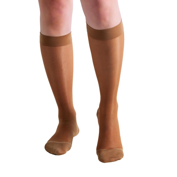 BIOS Living Women Compression Trouser Socks Sheer Beige XL 20-30mmHg