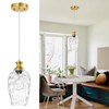 LBSQJ Glass Pendant Lights Kitchen Island 1 Pack 5.9" Clear