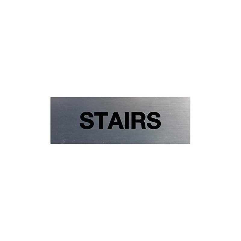 Signs ByLITA Basic Stairs Sign (Brushed Silver) - Medium