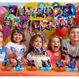 Unbranded PPGOYD 8Pcs Monster Honeycomb Table Centerpiece, Monster Birthday Party