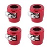 LEONTOOL Econo Fitting Set of 4 Car Hose Finisher Clamp AN8 End Finisher Clamp AN8 Hose End Finisher Clamp with Screw Band Hex Car Hose Finisher Water Line Clip Oil Fitting Hose Fitting for Stainless