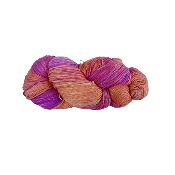 Knitsilk 100 % reciclado y teñido a mano, hilo trenzado