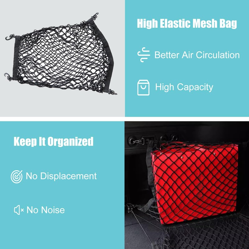NARATI Compatible with Subaru Forester Accessories Automotive Elastic Trunk Mesh
