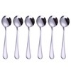 VANRA 6-Piece Dinner Spoons Set Soup Spoons Heavy Duty Stainless