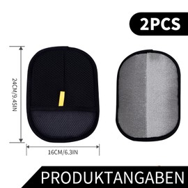 Yoedge Pack of 2 double-sided care gloves for dogs and cats, hair removal gloves, anti-static reusable hair removal gloves, dematting, grooming when bathing