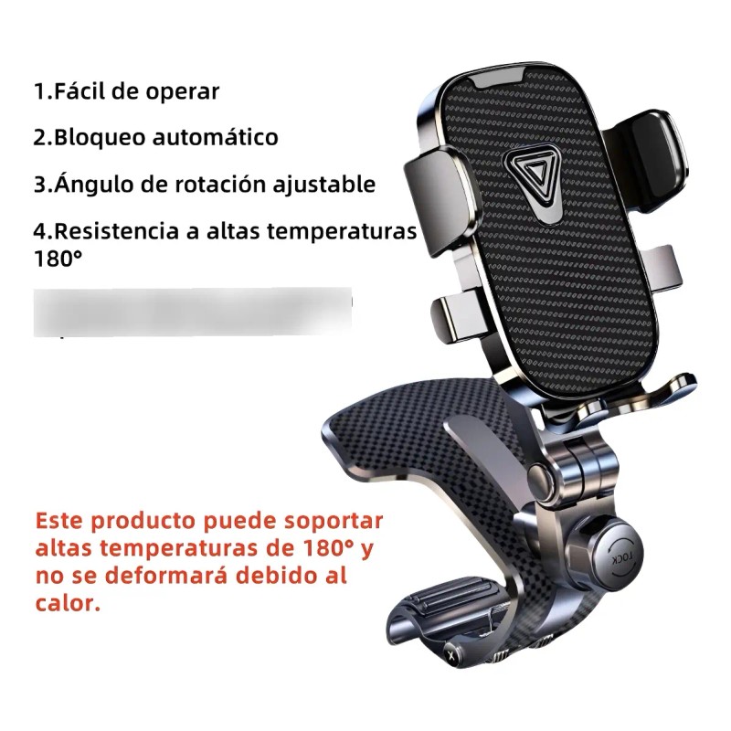 Soporte Para Celular Coche,porta Celular Carro 3en1 Estable